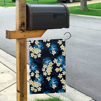 Blue Tropical Hawaii Garden Flag Seamless Monstera Plumeria Hawaiian Pattern - Polynesian Pride