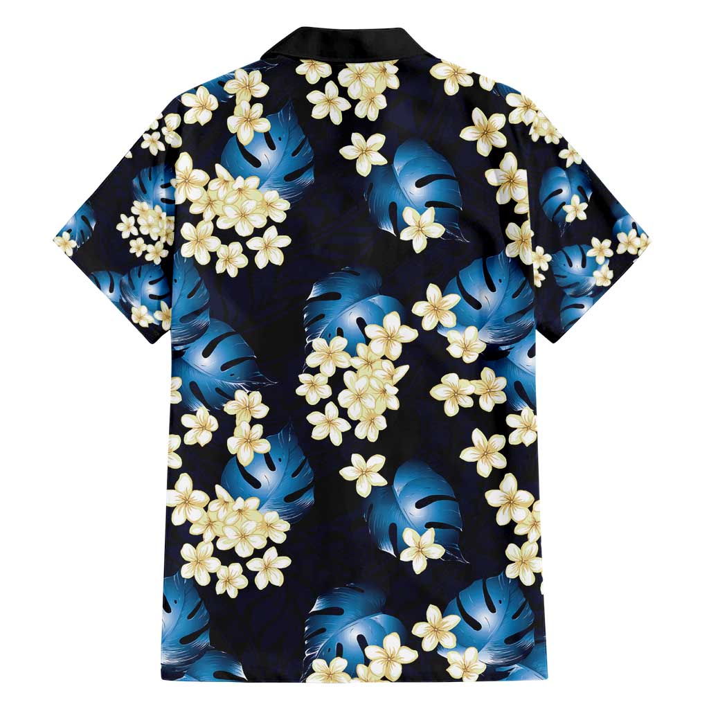 Blue Tropical Hawaii Hawaiian Shirt Seamless Monstera Plumeria Hawaiian Pattern - Polynesian Pride