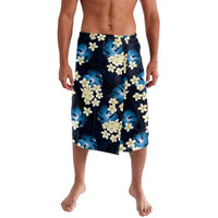 Blue Tropical Hawaii Lavalava Seamless Monstera Plumeria Hawaiian Pattern - Polynesian Pride