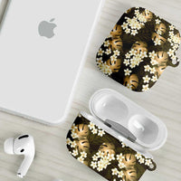 Gold Tropical Hawaii AirPods Case Seamless Monstera Plumeria Hawaiian Pattern - Polynesian Pride
