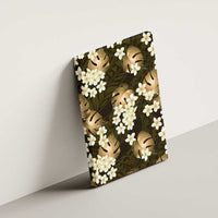 Gold Tropical Hawaii Canvas Wall Art Seamless Monstera Plumeria Hawaiian Pattern - Polynesian Pride