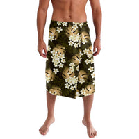 Gold Tropical Hawaii Lavalava Seamless Monstera Plumeria Hawaiian Pattern - Polynesian Pride