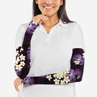Purple Tropical Hawaii Arm Sleeves Seamless Monstera Plumeria Hawaiian Pattern - Polynesian Pride