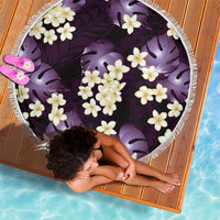 Purple Tropical Hawaii Beach Blanket Seamless Monstera Plumeria Hawaiian Pattern - Polynesian Pride
