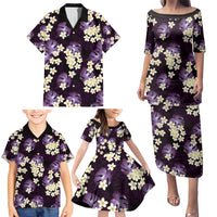 Purple Tropical Hawaii Family Matching Puletasi and Hawaiian Shirt Seamless Monstera Plumeria Hawaiian Pattern - Polynesian Pride
