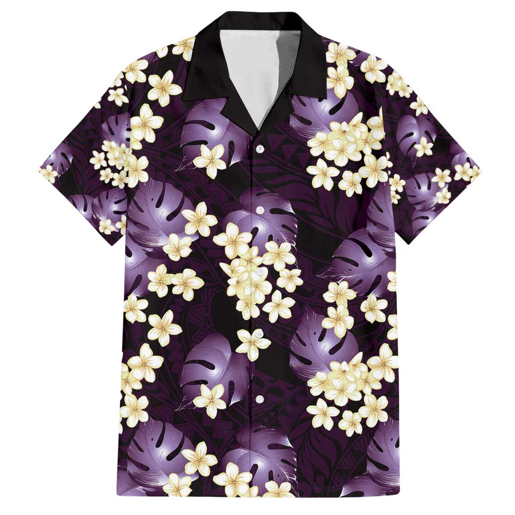 Purple Tropical Hawaii Family Matching Puletasi and Hawaiian Shirt Seamless Monstera Plumeria Hawaiian Pattern - Polynesian Pride