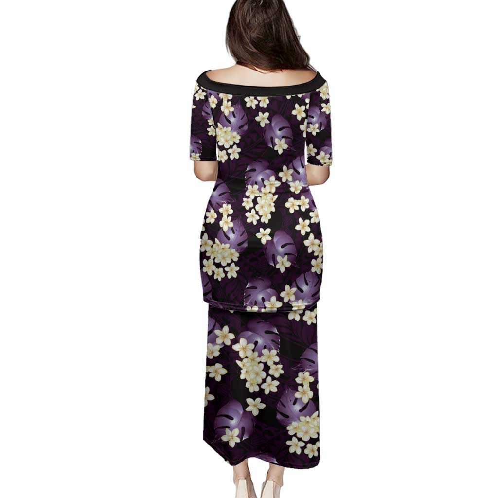 Purple Tropical Hawaii Family Matching Puletasi and Hawaiian Shirt Seamless Monstera Plumeria Hawaiian Pattern - Polynesian Pride