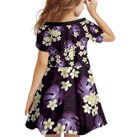 Purple Tropical Hawaii Family Matching Summer Maxi Dress and Hawaiian Shirt Seamless Monstera Plumeria Hawaiian Pattern - Polynesian Pride