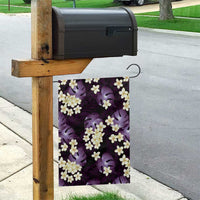 Purple Tropical Hawaii Garden Flag Seamless Monstera Plumeria Hawaiian Pattern - Polynesian Pride