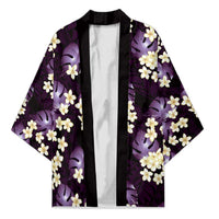 Purple Tropical Hawaii Kimono Seamless Monstera Plumeria Hawaiian Pattern - Polynesian Pride