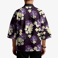 Purple Tropical Hawaii Kimono Seamless Monstera Plumeria Hawaiian Pattern - Polynesian Pride