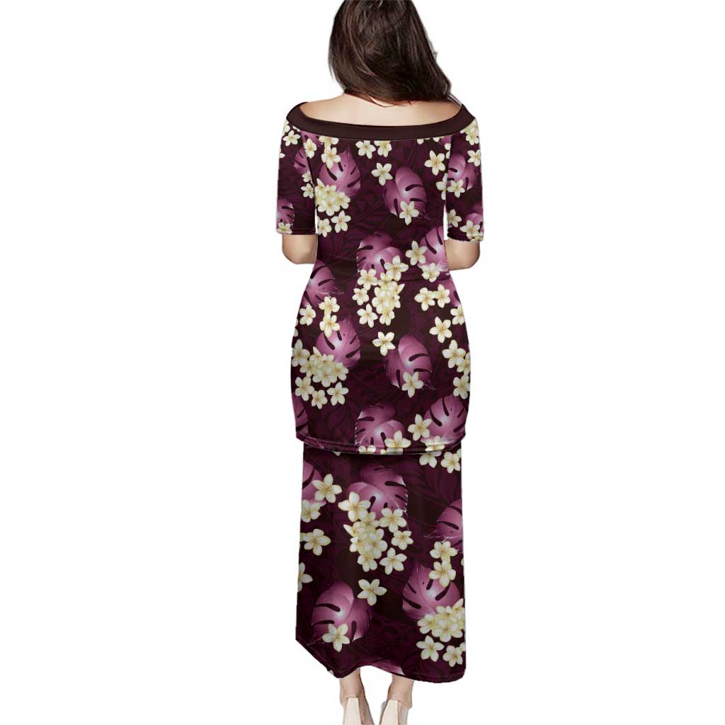 Pink Tropical Hawaii Family Matching Puletasi and Hawaiian Shirt Seamless Monstera Plumeria Hawaiian Pattern - Polynesian Pride