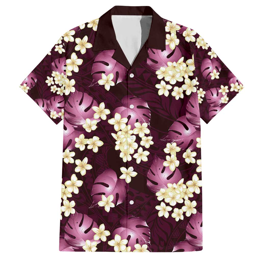 Pink Tropical Hawaii Hawaiian Shirt Seamless Monstera Plumeria Hawaiian Pattern - Polynesian Pride
