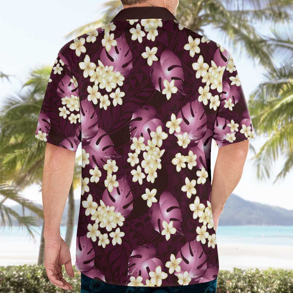 Pink Tropical Hawaii Hawaiian Shirt Seamless Monstera Plumeria Hawaiian Pattern - Polynesian Pride