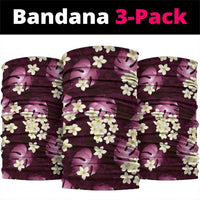 Pink Tropical Hawaii Neck Gaiter Seamless Monstera Plumeria Hawaiian Pattern - Polynesian Pride