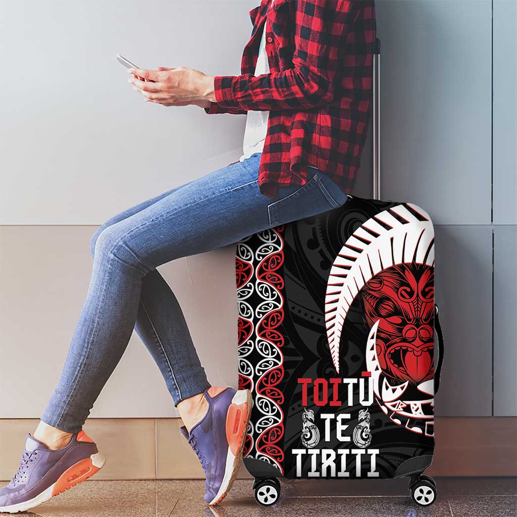 Aotearoa Toitu Te Tiriti Luggage Cover Honour The Treaty Maori Haka