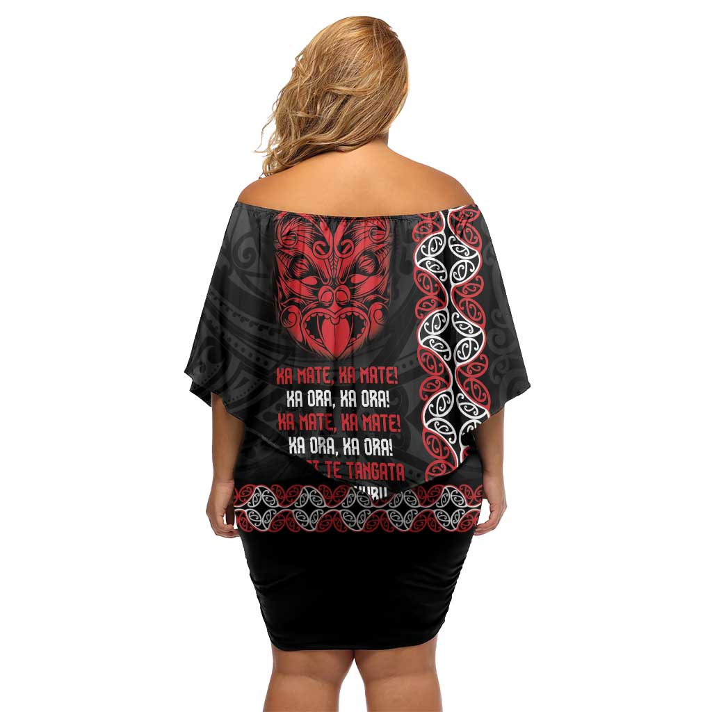 Aotearoa Toitu Te Tiriti Off Shoulder Short Dress Honour The Treaty Maori Haka LT14 - Polynesian Pride