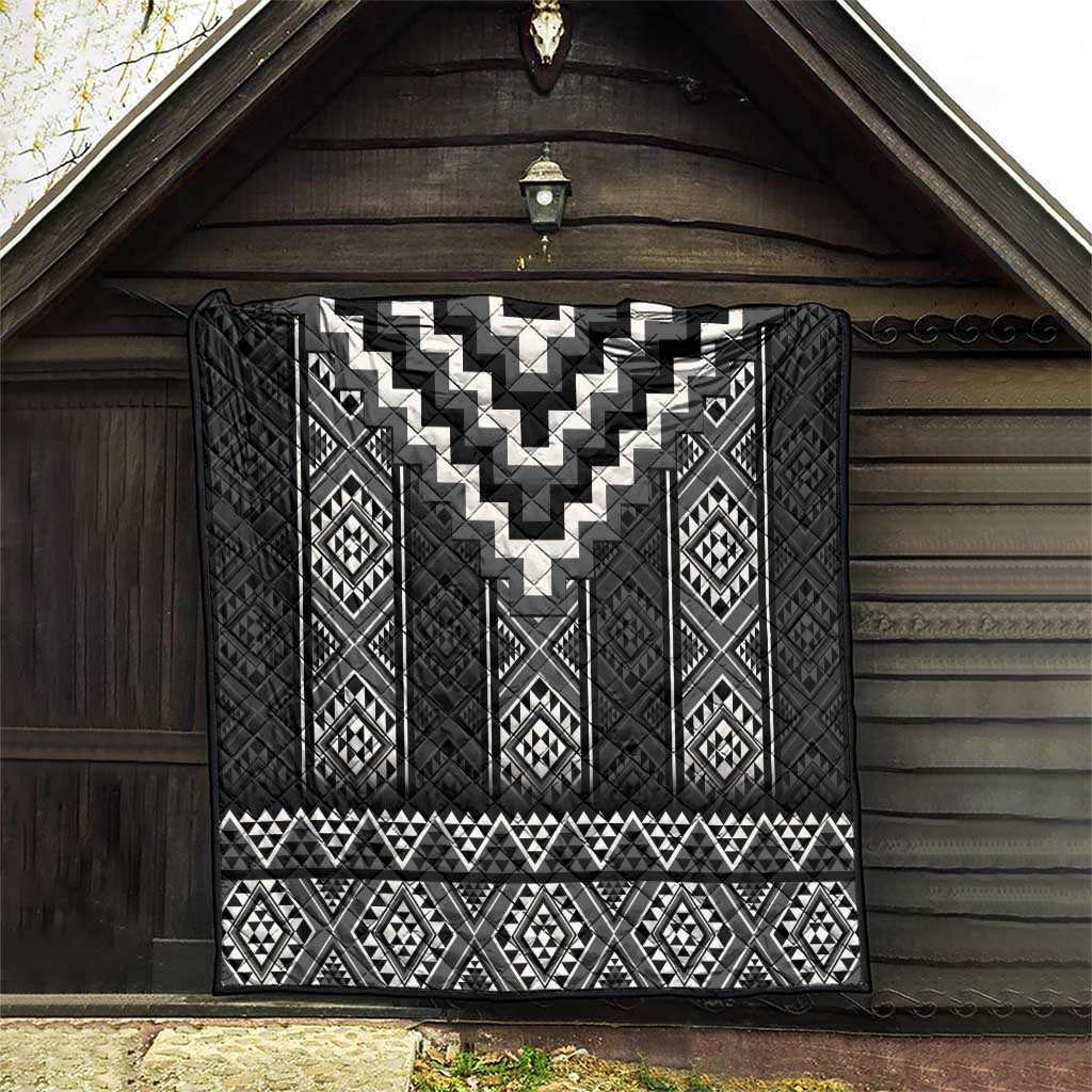 Black Taniko Aotearoa Quilt Niho Taniwha Mix Poutama LT14