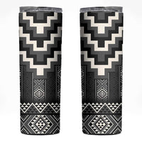 Black Taniko Aotearoa Skinny Tumbler Niho Taniwha Mix Poutama LT14