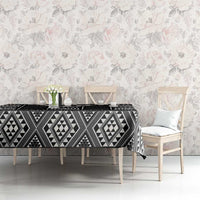 Black Taniko Aotearoa Tablecloth Niho Taniwha Mix Poutama LT14