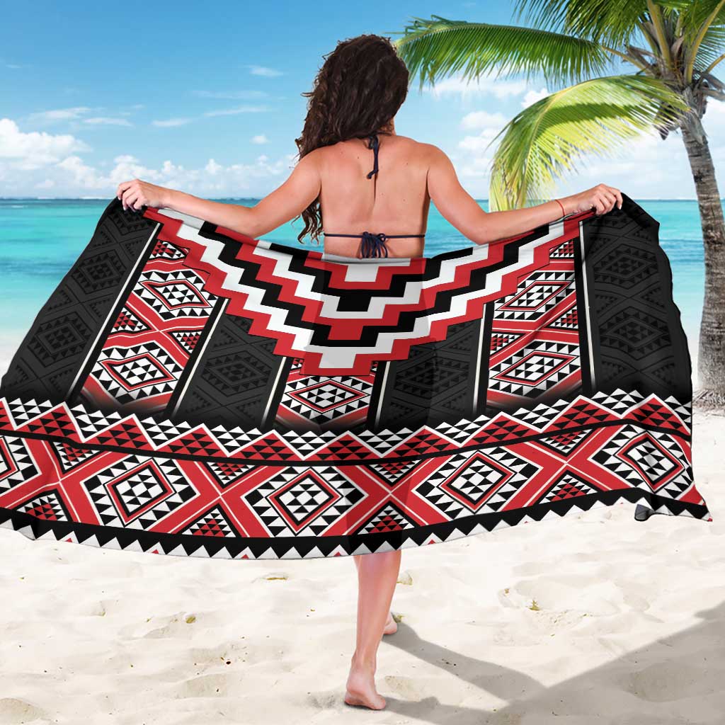 Red Taniko Aotearoa Sarong Niho Taniwha Mix Poutama LT14