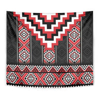 Red Taniko Aotearoa Tapestry Niho Taniwha Mix Poutama LT14