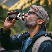 Brown Taniko Aotearoa 4 in 1 Can Cooler Tumbler Niho Taniwha Mix Poutama LT14