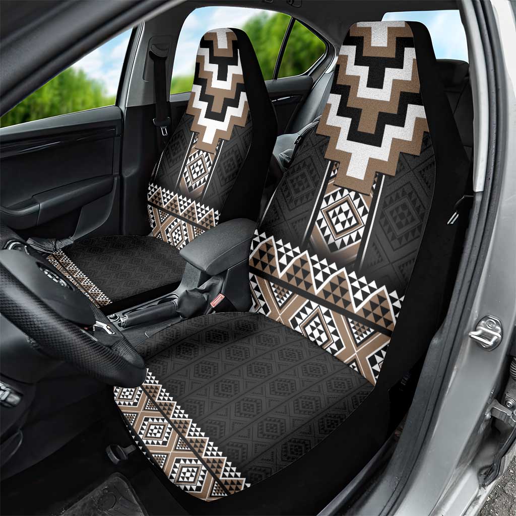 Brown Taniko Aotearoa Car Seat Cover Niho Taniwha Mix Poutama LT14