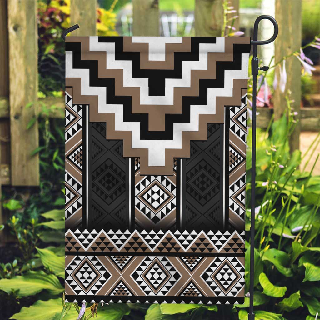 Brown Taniko Aotearoa Garden Flag Niho Taniwha Mix Poutama LT14