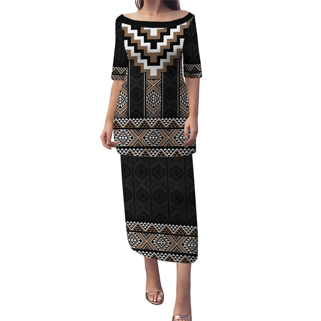 Brown Taniko Aotearoa Puletasi Niho Taniwha Mix Poutama LT14