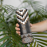 Brown Taniko Aotearoa Skinny Tumbler Niho Taniwha Mix Poutama LT14