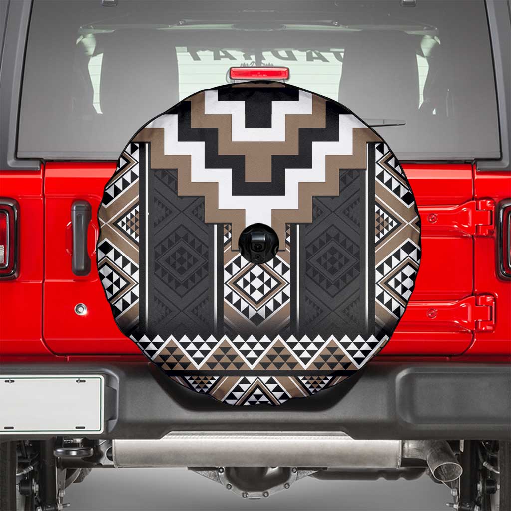 Brown Taniko Aotearoa Spare Tire Cover Niho Taniwha Mix Poutama LT14