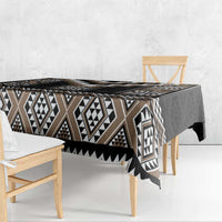 Brown Taniko Aotearoa Tablecloth Niho Taniwha Mix Poutama LT14