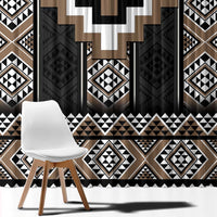 Brown Taniko Aotearoa Window Curtain Niho Taniwha Mix Poutama LT14