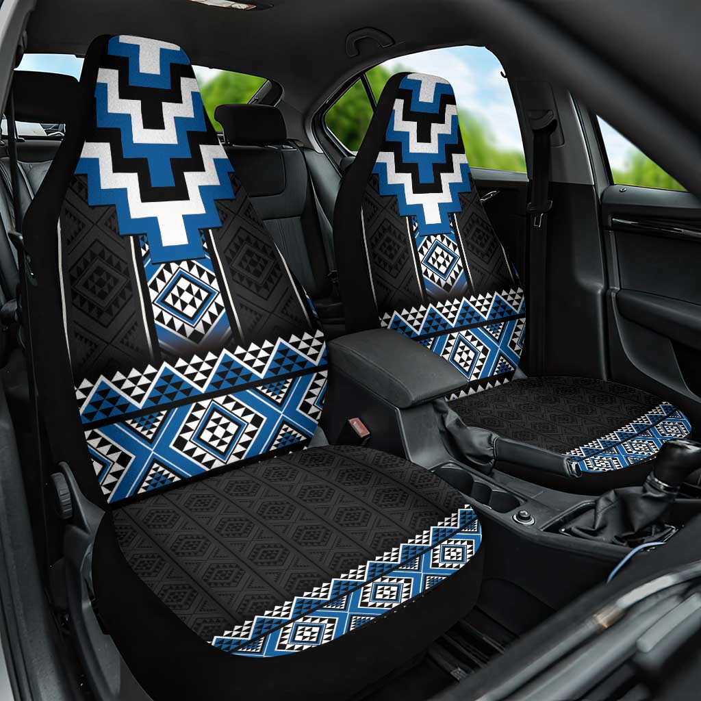 Blue Taniko Aotearoa Car Seat Cover Niho Taniwha Mix Poutama LT14