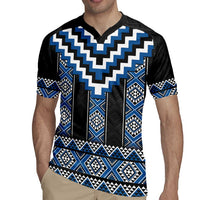 Blue Taniko Aotearoa Rugby Jersey Niho Taniwha Mix Poutama LT14