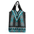 Turquoise Taniko Pattern Aotearoa Grocery Bag Niho Taniwha Mix Poutama