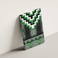 Green Taniko Pattern Aotearoa Canvas Wall Art Niho Taniwha Mix Poutama
