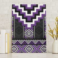 Purple Taniko Pattern Aotearoa Canvas Wall Art Niho Taniwha Mix Poutama
