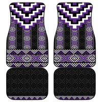 Purple Taniko Pattern Aotearoa Car Mats Niho Taniwha Mix Poutama