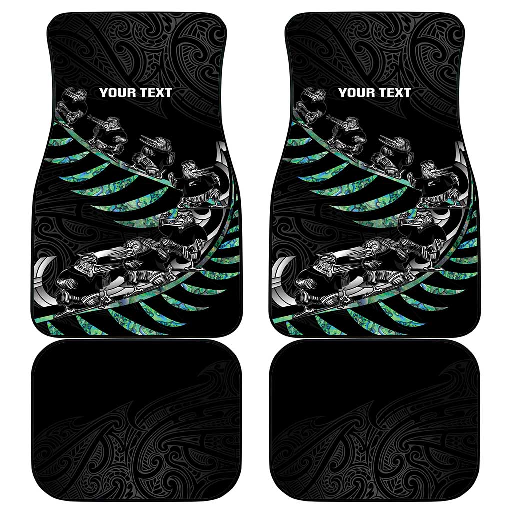 Custom New Zealand Silver Fern Rugby Car Mats Aotearoa Kiwi Maori Pattern LT14
