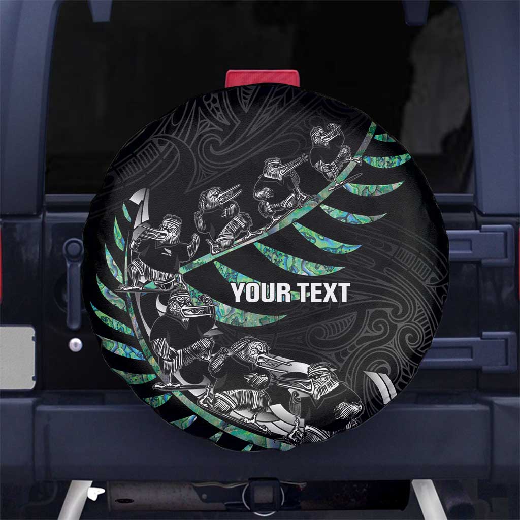 Custom New Zealand Silver Fern Rugby Spare Tire Cover Aotearoa Kiwi Maori Pattern LT14