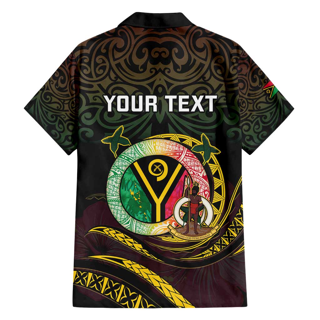 Personalised Vanuatu Family Matching Long Sleeve Bodycon Dress and Hawaiian Shirt Yumi 45th Hapi Independens Dei - Black Version LT14