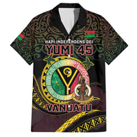 Personalised Vanuatu Hawaiian Shirt Yumi 45th Hapi Independens Dei - Black Version LT14