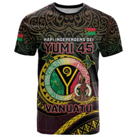 Personalised Vanuatu T Shirt Yumi 45th Hapi Independens Dei - Black Version LT14