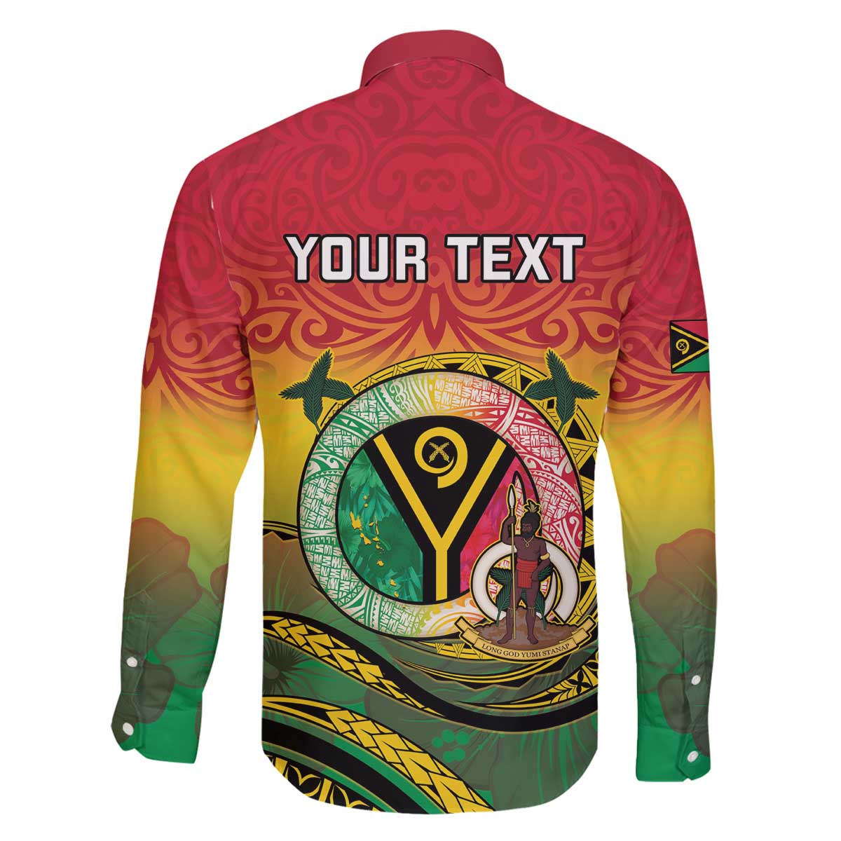 Personalised Vanuatu Family Matching Off The Shoulder Long Sleeve Dress and Hawaiian Shirt Yumi 45th Hapi Independens Dei - Reggae Version LT14