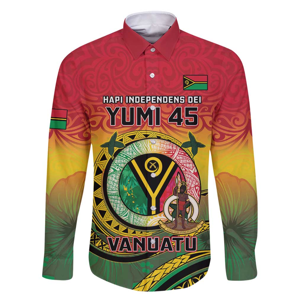 Personalised Vanuatu Family Matching Puletasi and Hawaiian Shirt Yumi 45th Hapi Independens Dei - Reggae Version LT14
