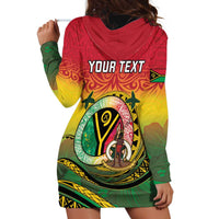 Personalised Vanuatu Hoodie Dress Yumi 45th Hapi Independens Dei - Reggae Version LT14