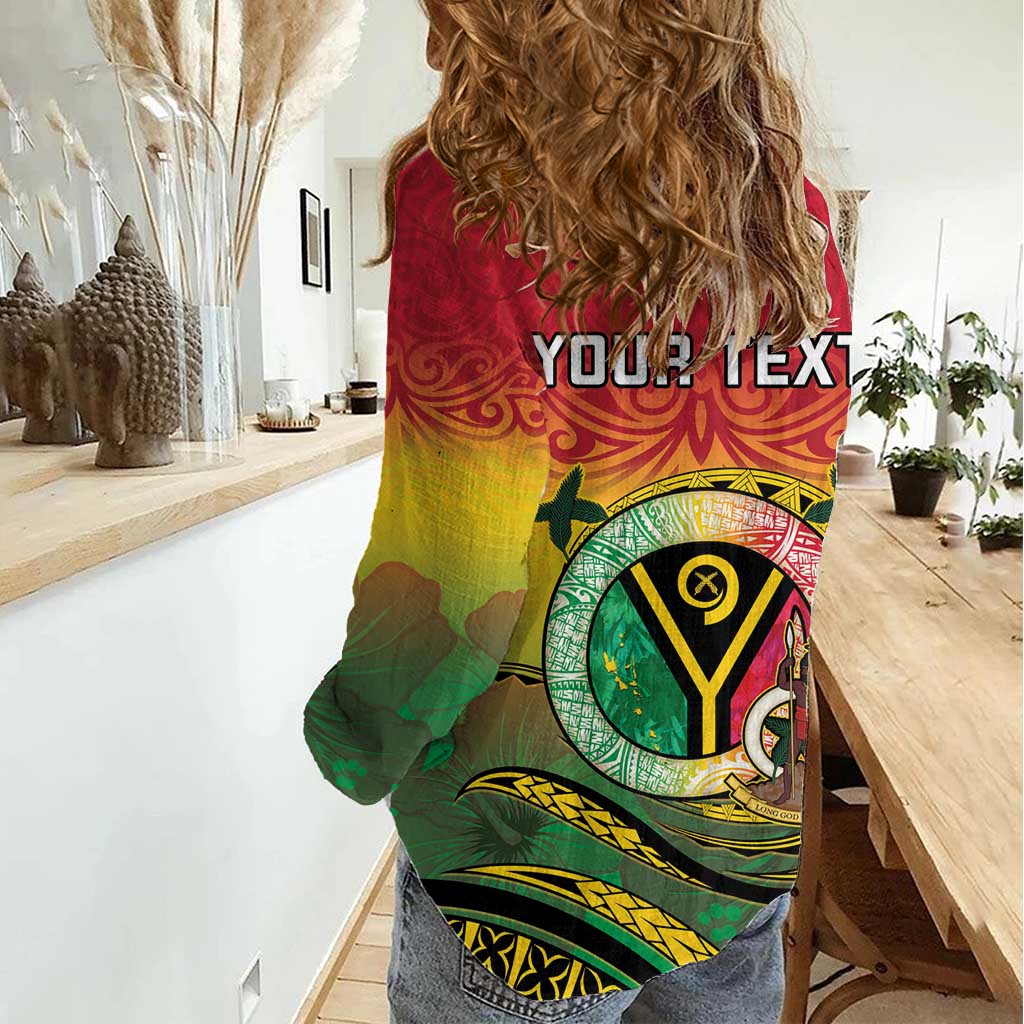 Personalised Vanuatu Women Casual Shirt Yumi 45th Hapi Independens Dei - Reggae Version LT14