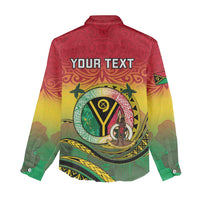 Personalised Vanuatu Women Casual Shirt Yumi 45th Hapi Independens Dei - Reggae Version LT14